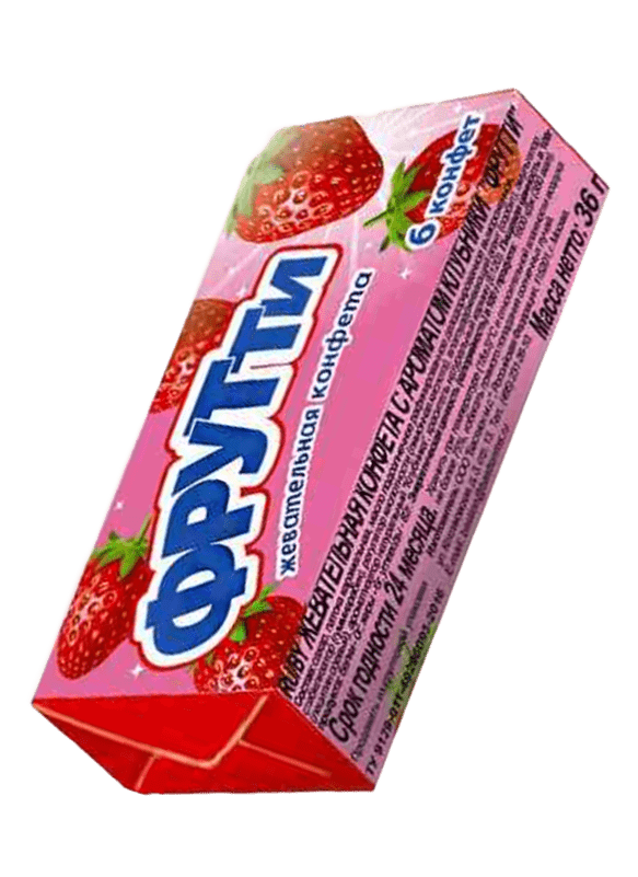 Жевательная конфета Фрутти клубника