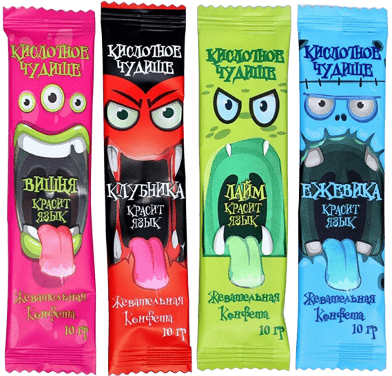  Кислотное чудище.10*50*10г