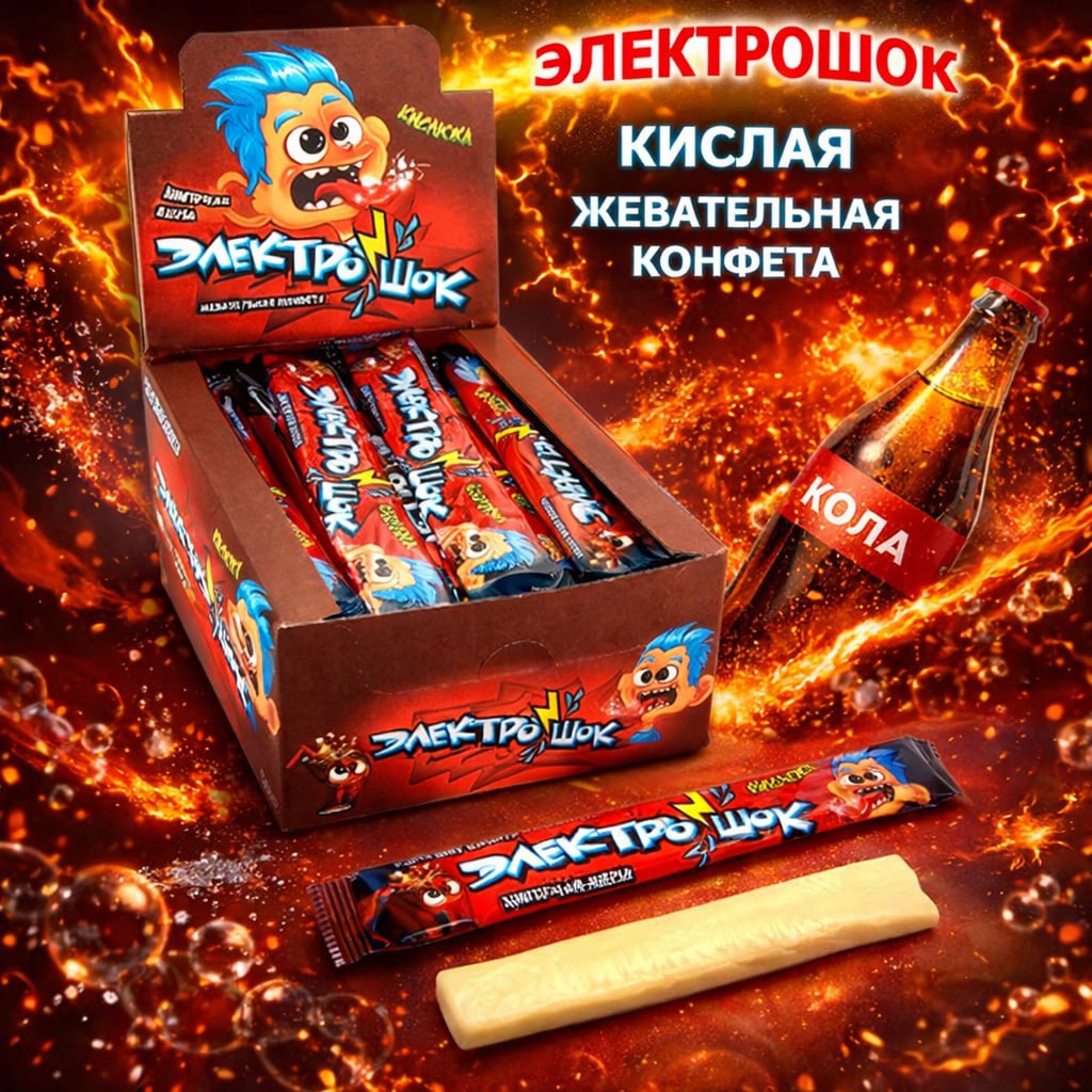 Жевательная конфета Электрошок Кола