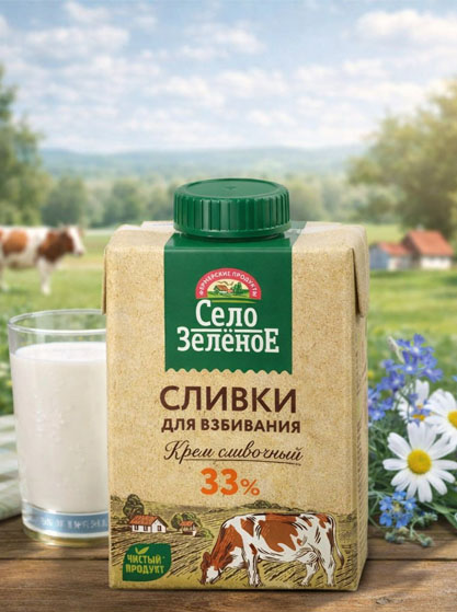 Сливки питьевые стерилизованные 33%