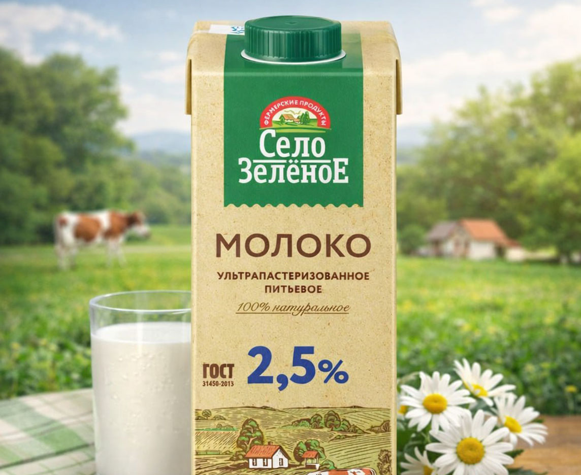 Село Зелёное МОЛОКО 2,5%