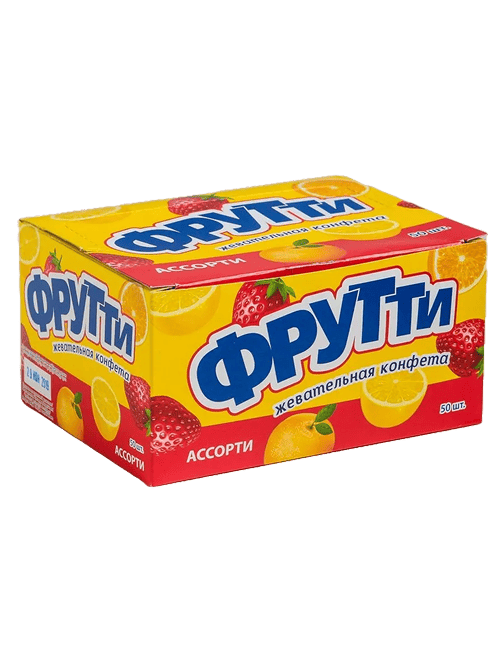 Фрутти 10*50*10г.ассорти  (клубника, лимон, апельсин)