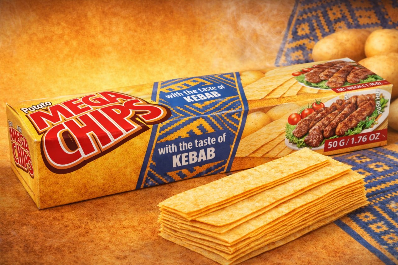 Мегачипсы картофельные  со вкусом Кебаб