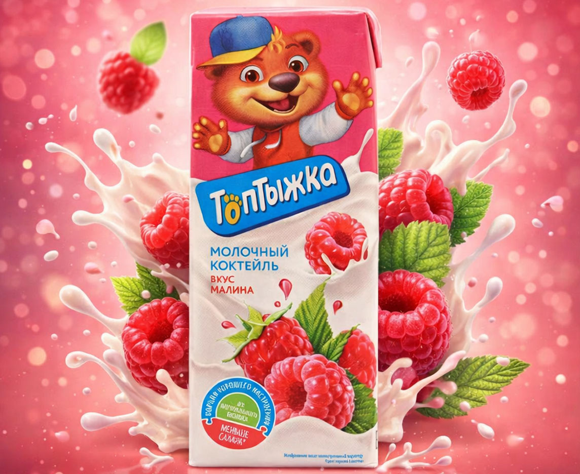 Коктейль  со вкусом Малины "Топтыжка"