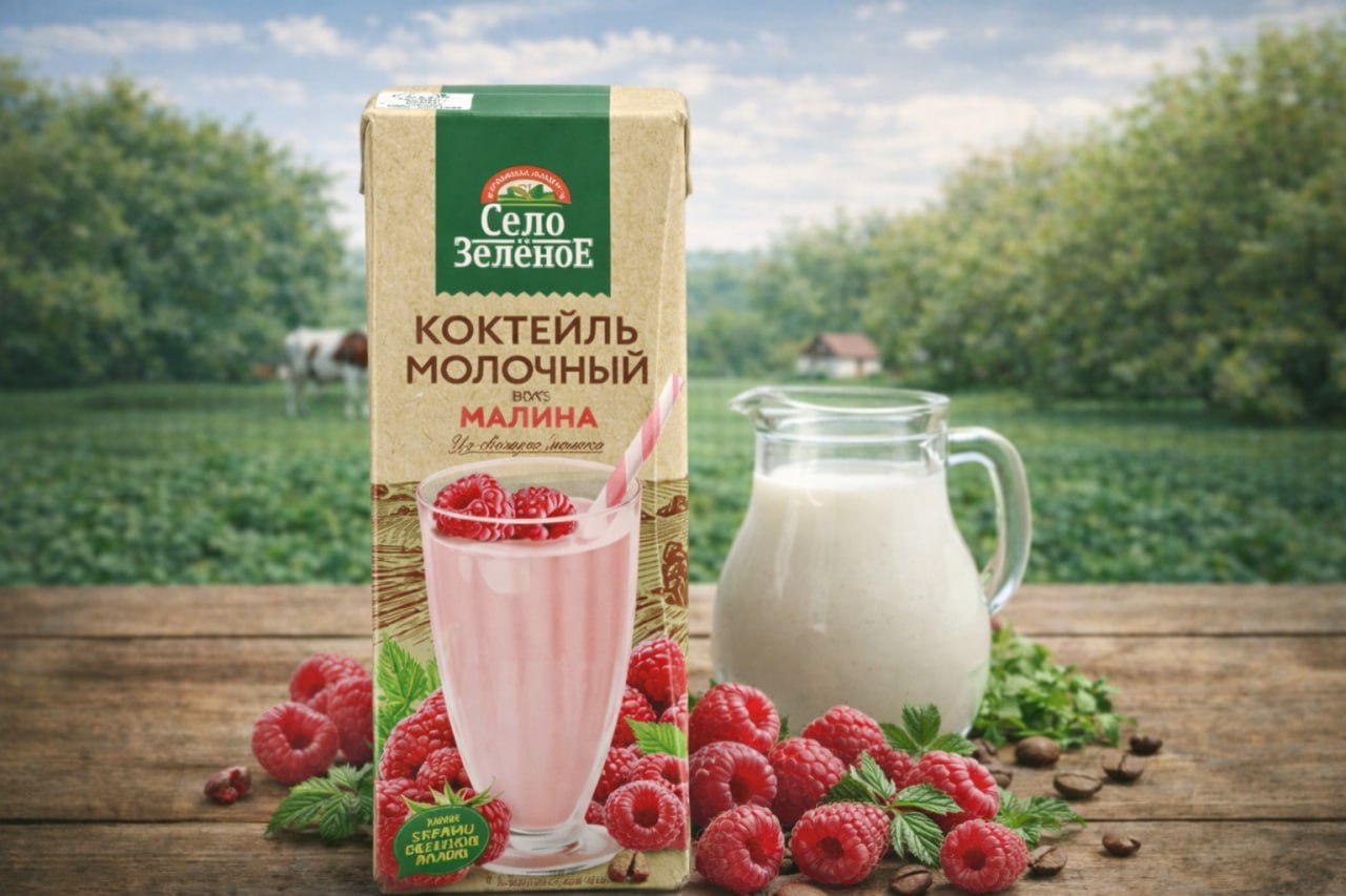 Коктейль Молочный со вкусом Малины 3,2%