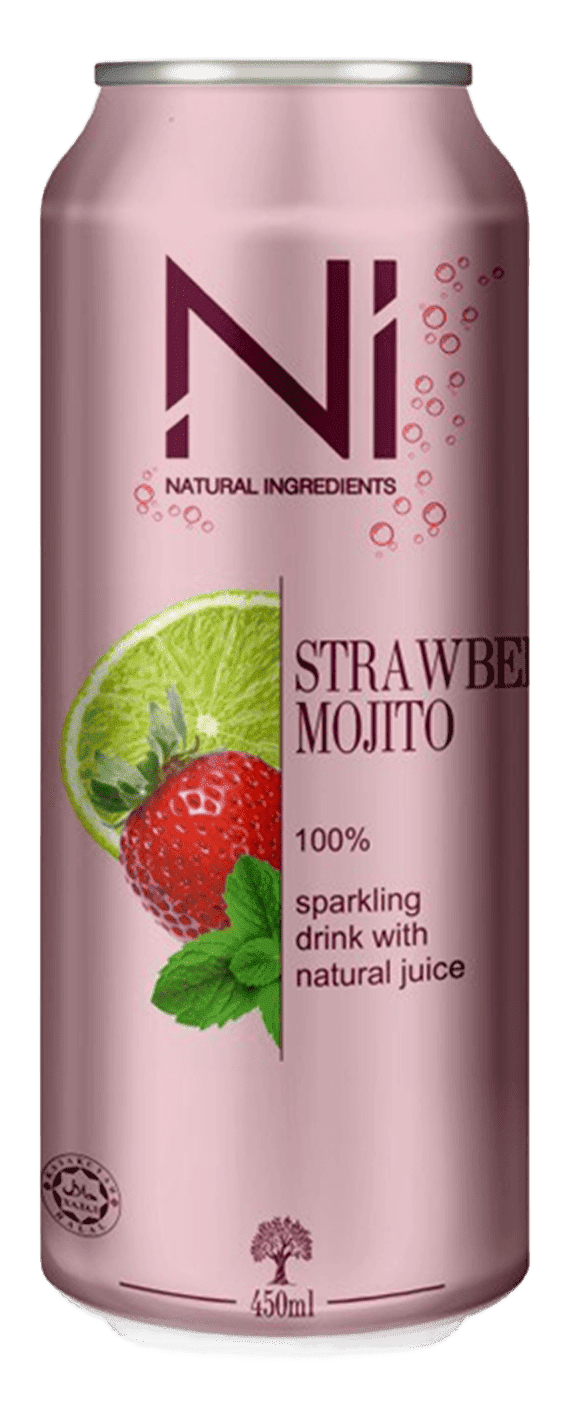  Напиток NI КЛУБНИЧНОЕ МОХИТО со вкусом лимона, клубники и мяты