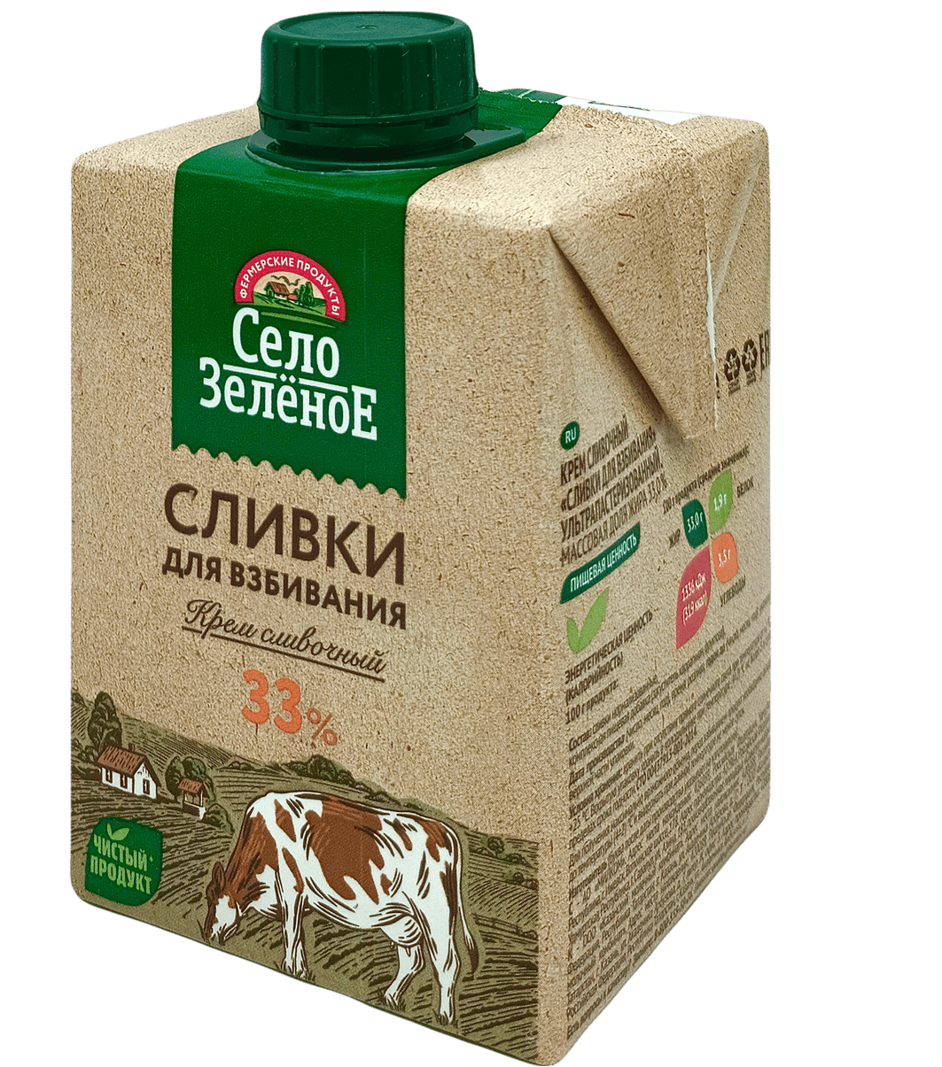 Сливки питьевые стерилизованные 33%