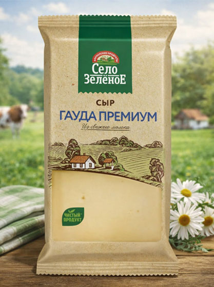 Сыр фасованный "Гауда Премиум" 40%