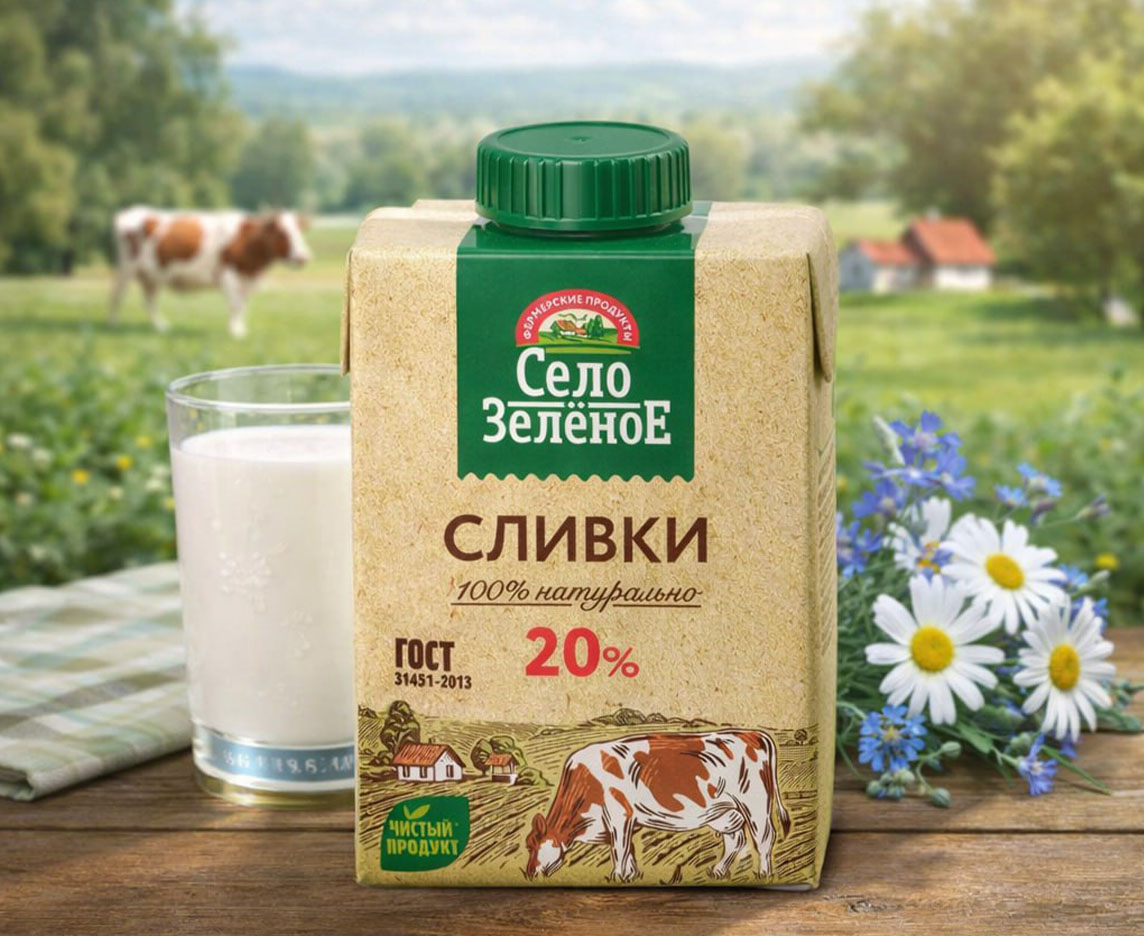 Сливки питьевые стерилизованные 20%