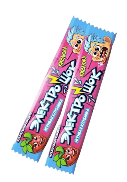 Жевательная конфета Электрошок  Клубника